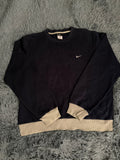 Φούτερ Nike vintage σκούρο μπλε, μπροστινή όψη, καλή κατάσταση