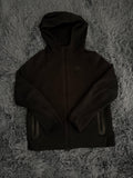 Ζακέτα Nike Tech Fleece μαύρη παιδικό 158-170, μπροστινή όψη, καλή κατάσταση