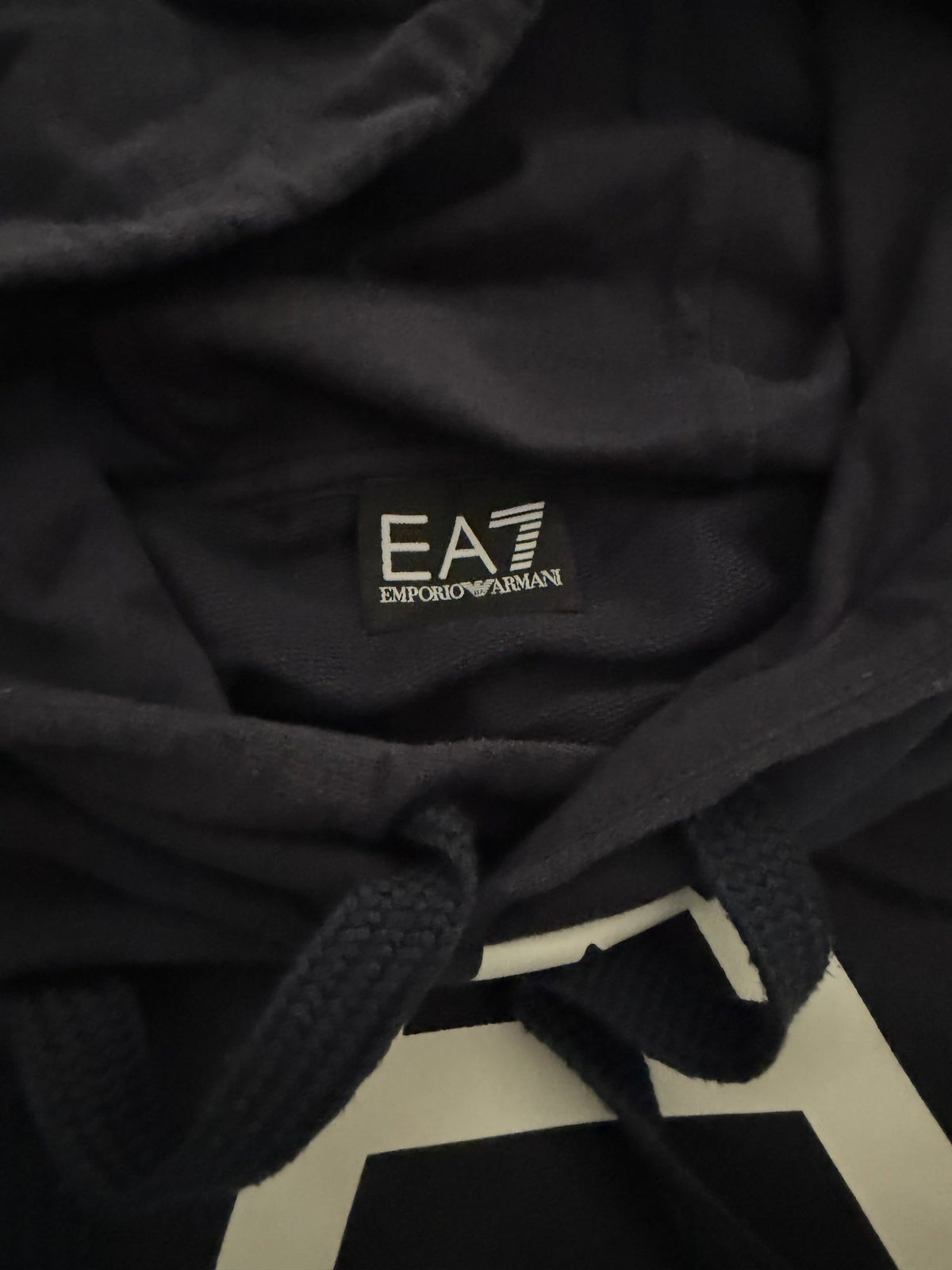 Φούτερ EA7 με κουκούλα Emporio Armani σκούρο μπλε, φωτογραφία 6