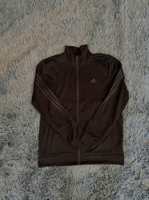 Ζακέτα φόρμας Adidas Aeroready μαύρη, μπροστινή όψη, άριστη κατάσταση