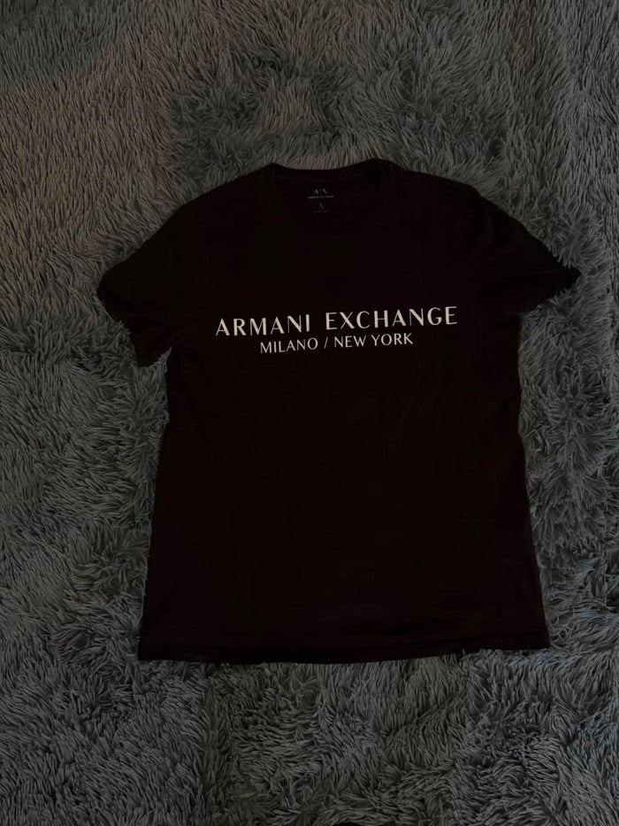 Μπλούζα Armani Exchange μαύρη, μπροστινή όψη, άριστη κατάσταση